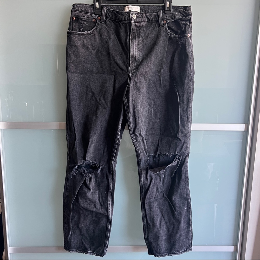 Abercrombie 90s Straight Ultra High Rise jeans black